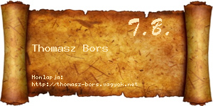 Thomasz Bors névjegykártya